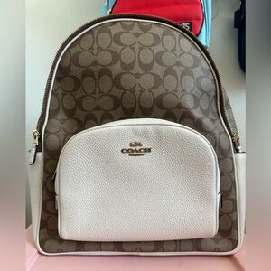 Women’s Large Coach Court Backpack In Signature Canvas
